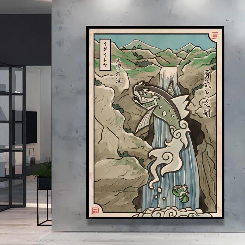 Leinwand Kunstwerk Malerei Pokemon Schiggy Poster Cartoon Bild Klassisch Haus Schlafzimmer Dekoration Gemälde Kindergeschenk