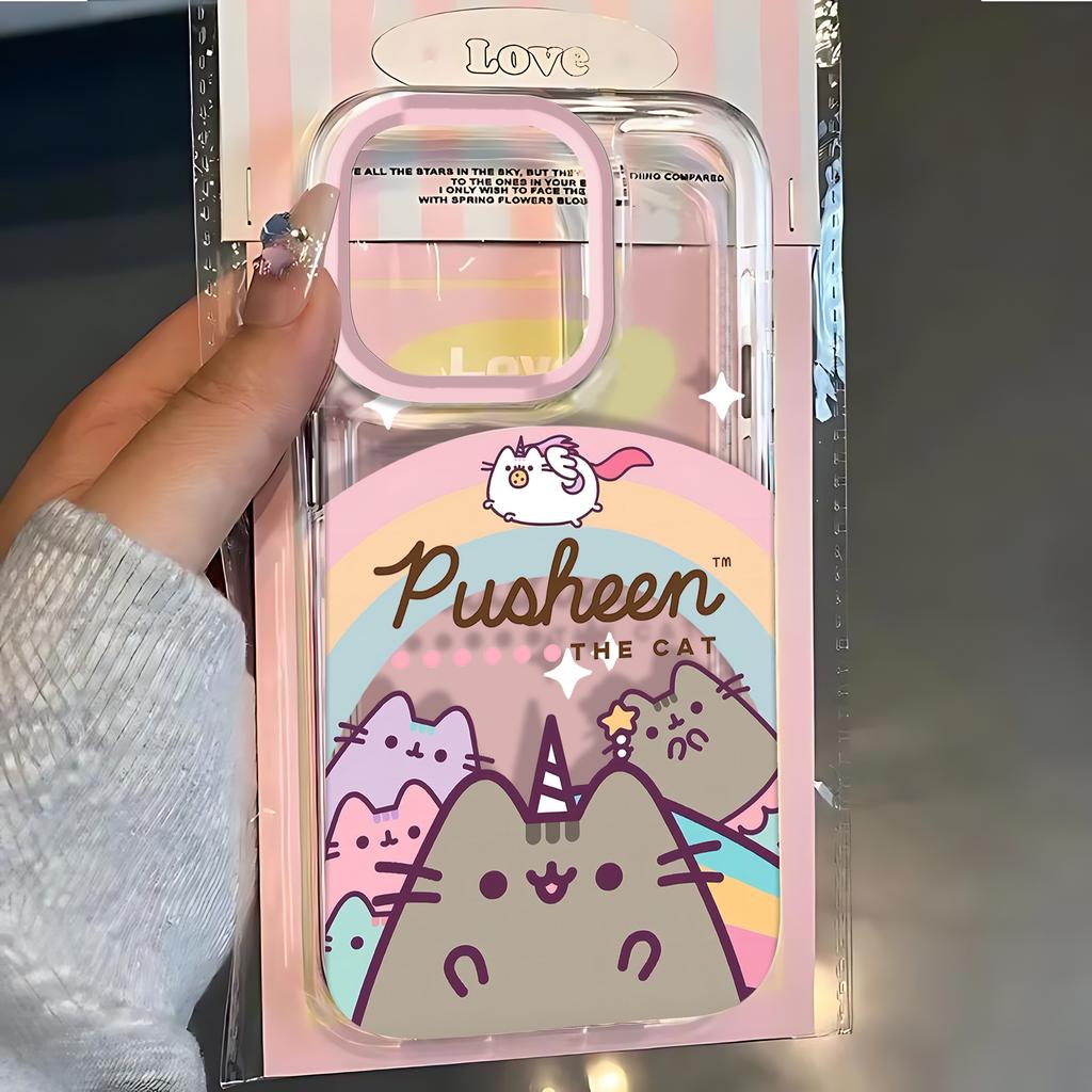 HOT Cartoon donuts P-Pusheens Cat Phone Case For Samsung Galaxy S26 S25 S24 S23 S22 S21 FE Note20 Note10 Edge Plus Ultra Lite 5G