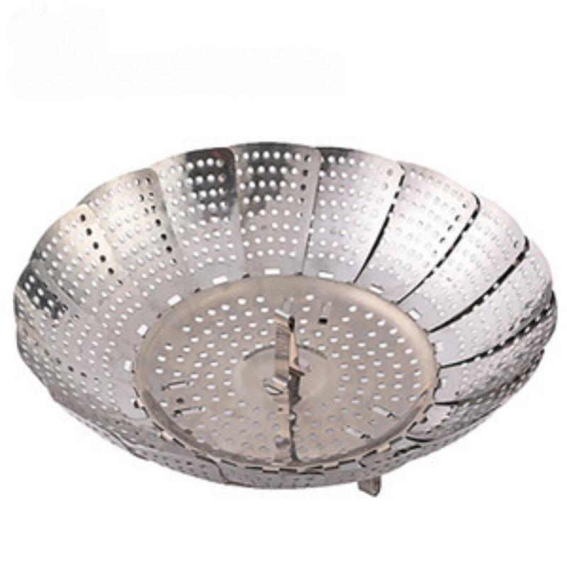 1pc, Vegetable Steamer, High-quality Stainless Steel Vegetable Steamer for Cooking, Foldable and Expandable Steamer