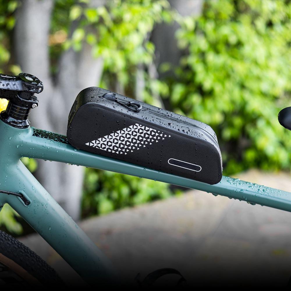24.7 x 5.6 x 8cm Bike Front Tube Bag 15L Bike Frame Bag Durable Bicycle Top Tube Bag Mountain Bike