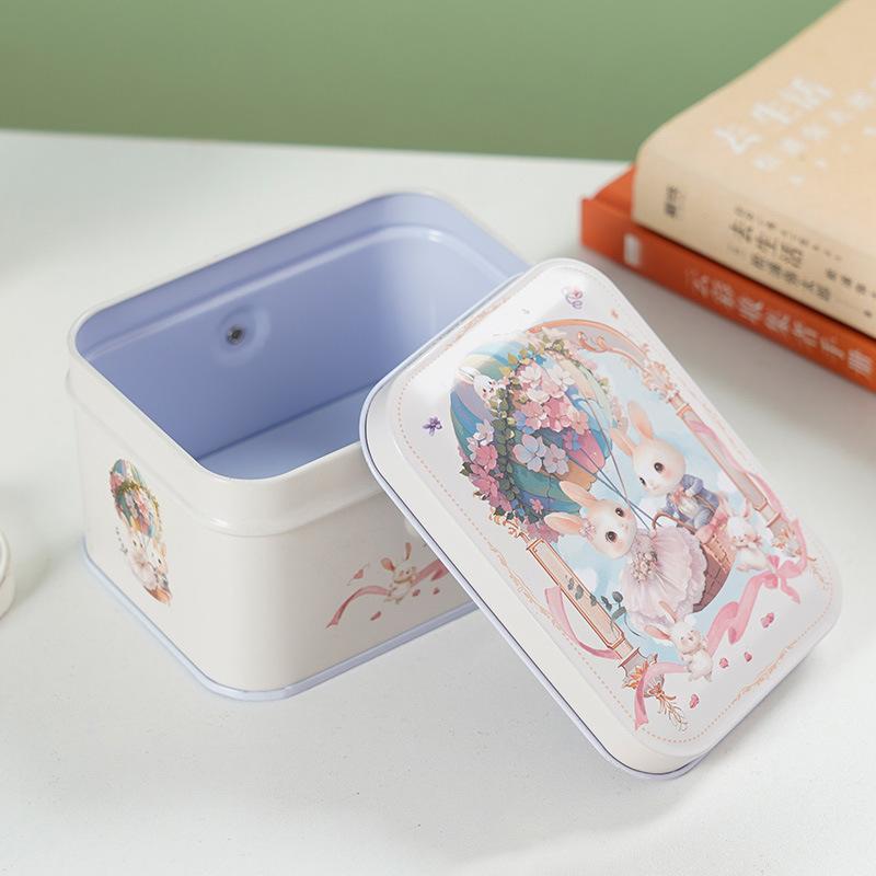 Blechdose Süßigkeitenbox Kindergeschenke Kleine Blechdose Keksdose Tragbare Häschen-Geschenkbox für Geburtstag Hochzeitsfeier Dekoration