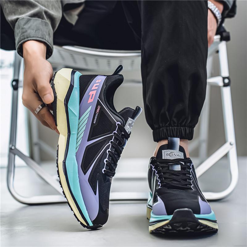 Sneakers New Outdoor Leisure Hiking Men's Shoes Lace-up Wear-resistant Running Shoes Spring and Autumn Youth Jogging Shoes