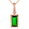 Rose Gold Plated Emerald and Diamond Jewelry Set