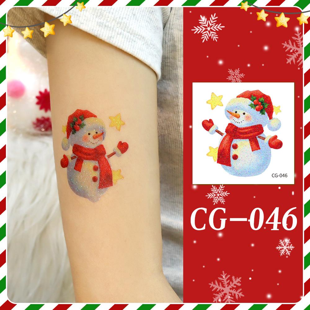 Ruikalong Christmas Cartoon Temporary Tattoo Stickers for Face and Arms