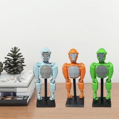 6-Inch Gorilla Toy with Stand 3D Printed Movable Joints Geometric Orangutan Desk Toy Decoration Ornament Gamers Collectors Gift