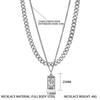 European-American Retro Minimalist Double-Layer Titanium Steel Necklace - Unisex Trendy Street Fashion