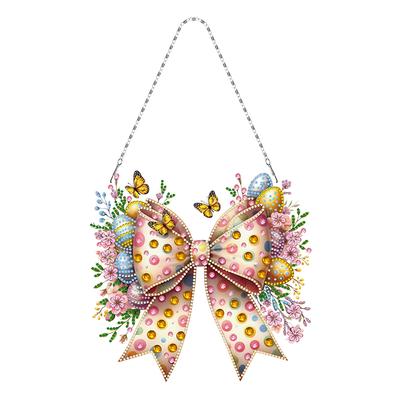 Oster Schleife 2D Flach DIY Strass Diamant Kunst Fenster Anhänger Spezielle Form Diamant Malerei Set DIY Heim Deko Hängender Charme