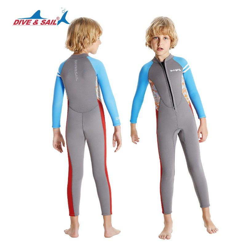 2.5MM Kids Wetsuit Long Sleeve Thermal Swimsuit Diving Snorkeling Surfing