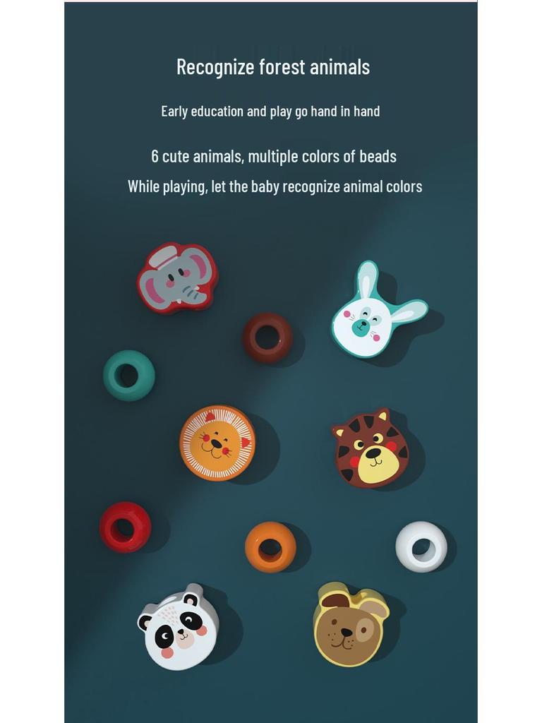 Multifunctional Bead Maze and Block Toy for Infants and Toddlers Ages 0-3 Years