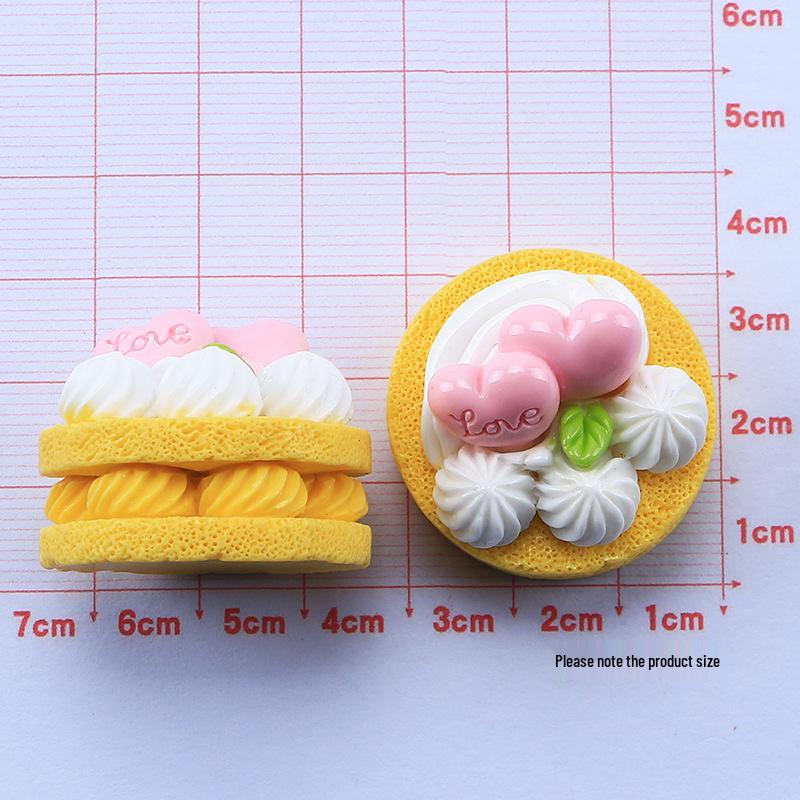 3D Cartoon Cake Food Toy Resin Charms: DIY Cream Glue Accessories for Crocs & Crafts