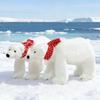 Echte weiße Eisbärpuppe Plüschtier Kuschelbärpuppe Kinderbegleiter Beruhigende Stoffpuppe