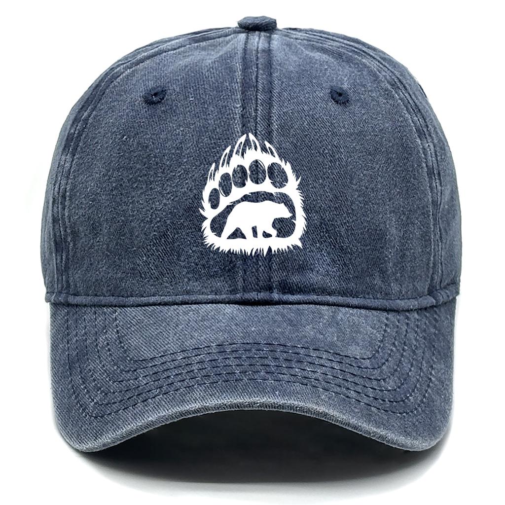 White Bear Paws Print Adjustable Baseball Hat Take Care Of Bears Cotton Caps For Woman Vintage-Inspired Simple Snapback Sun Hat