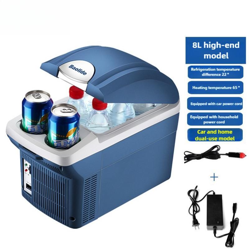 6L/8L Large Capacity Car Refrigerator Small Car & Home Dual Purpose Freezer Portable Mini Fridge