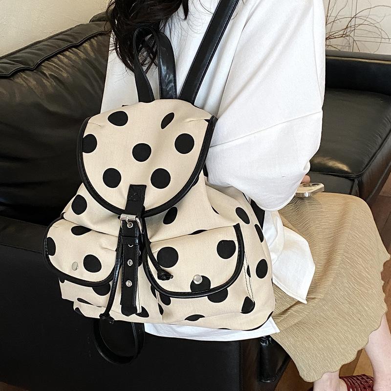 Cartable exquis super feu niche sac à dos pour femme 1011 nouveau polyvalent pour le trajet sac à dos à pois sac de voyage