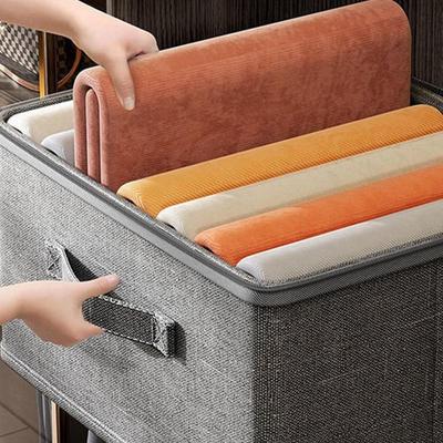 Lockable Clothing Storage Box with Lid Fabric Clothes Storage Box Snacks Food Chest Lockout Utility Container for Jeans