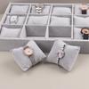 High Quality Luxury Velvet Jewelry Display Bracelet Watch Organizer Tray Bangle With Pillow Cushion