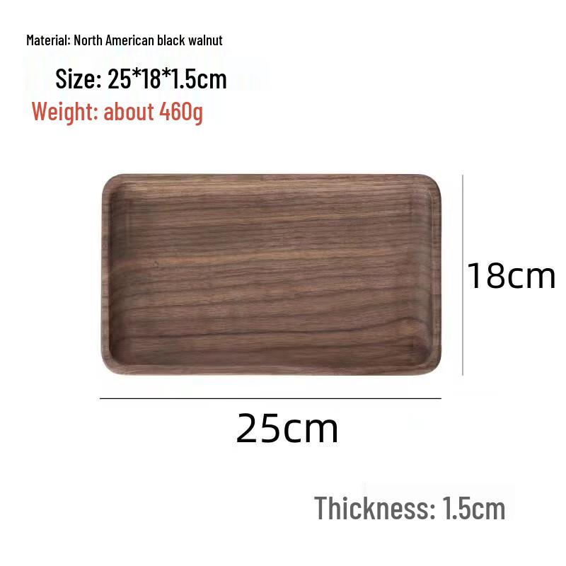 Shanzhongshan Japanese Style Black Walnut Rectangular Tray