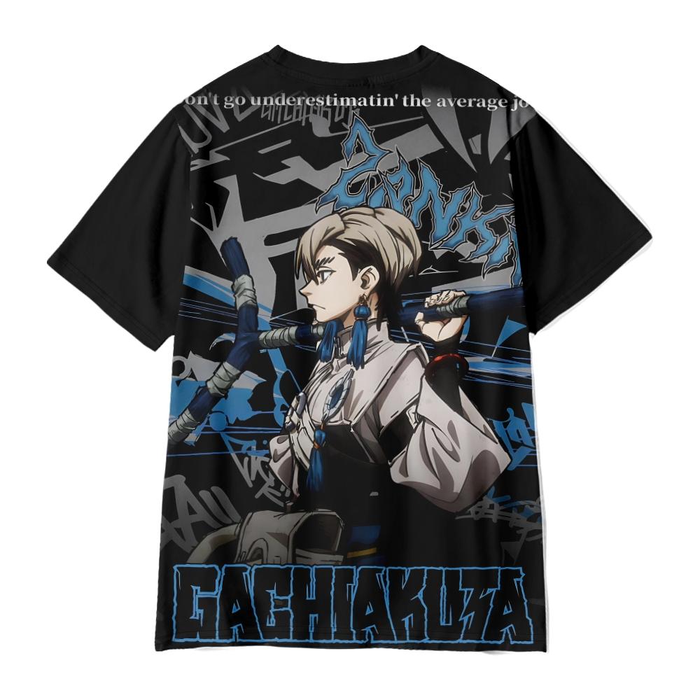 6 Colors Women Men's T-shirts GACHIAKUTA Printed O-Neck Oversized Short Sleeves T Shirt Fashion Mens Clothing Streetwear