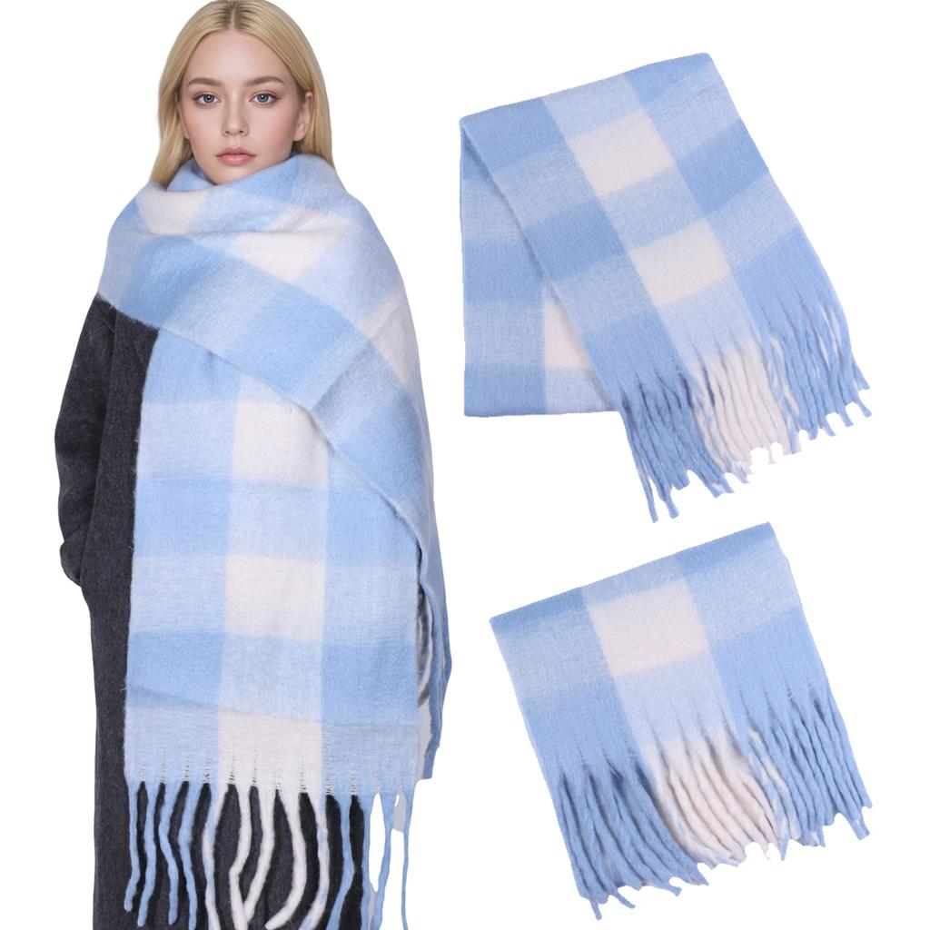 Winter Cashmere Scarf Student Neck Thick Warm Shawl For Women Men Popular Tassel Scarves Bufanda Blanket Pashmina Wraps Poncho
