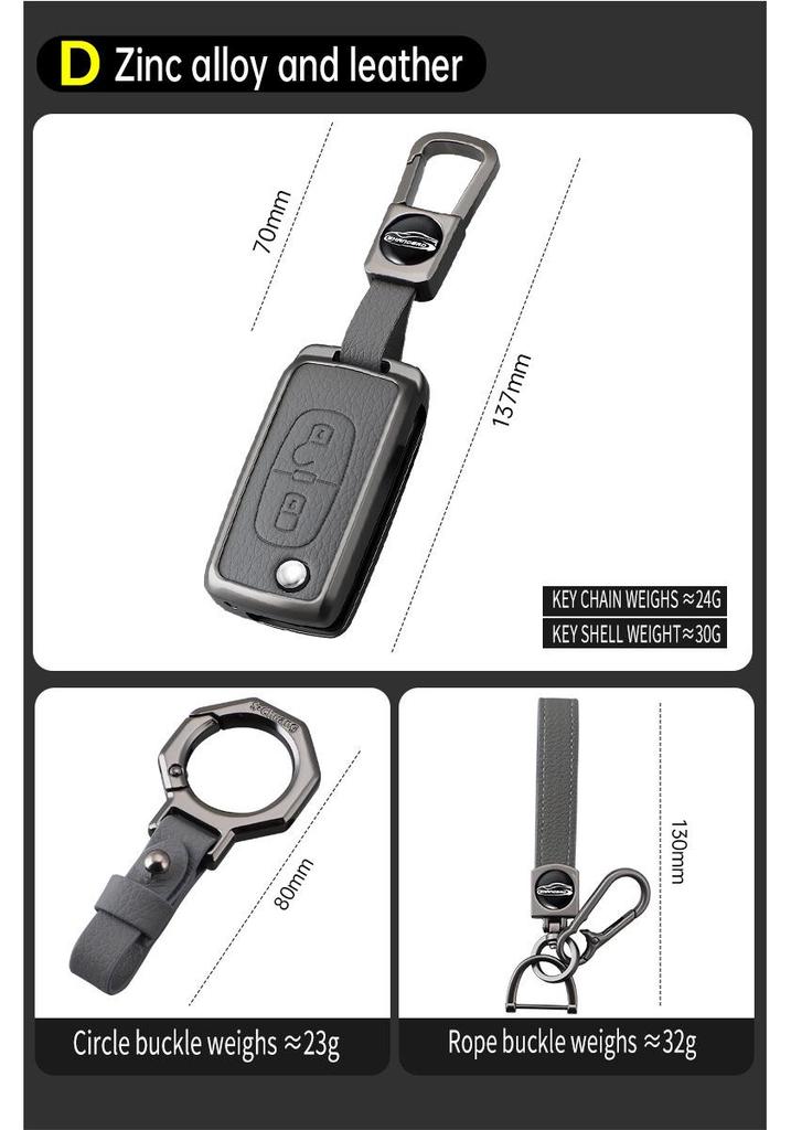 Compatible Peugeot B Model Elephant Grey Key Holder