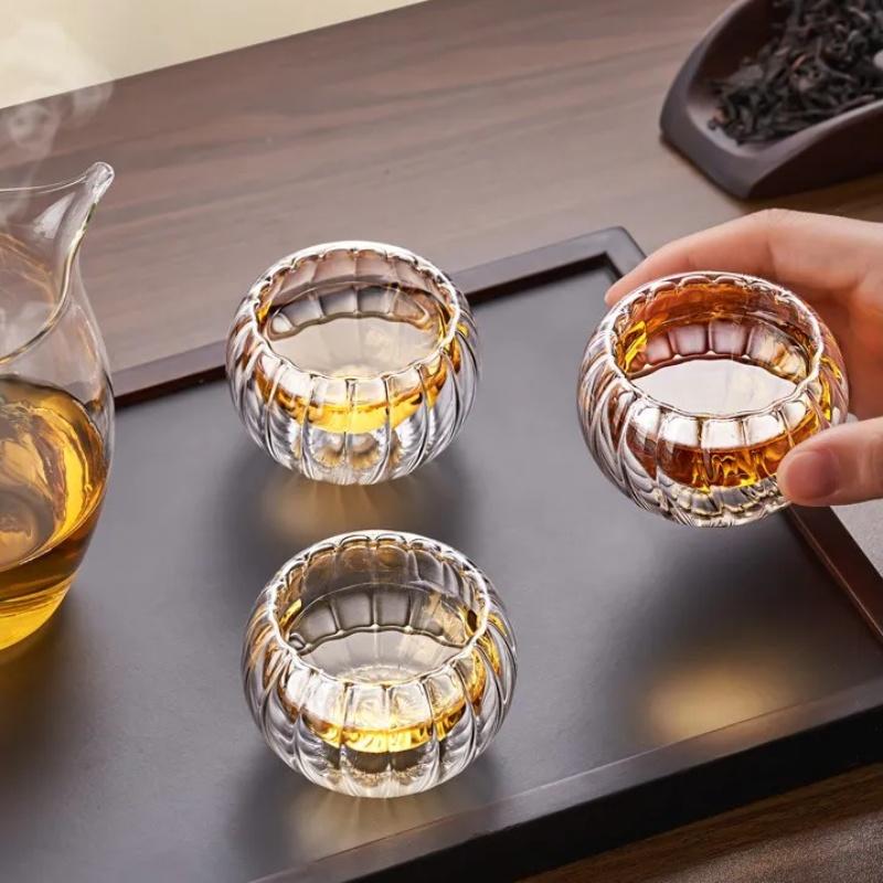 30ml DoubleWallBorosilicate Glass Cups - Heat-Resistant MiniTeacups for Espresso Gongfu Tea Ceremony & Cute Transparent Gift Set