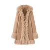 Chaqueta de Moda para Mujer con Retazos de Ante y Piel Sintética con Solapas - Estilo Europeo y Americano