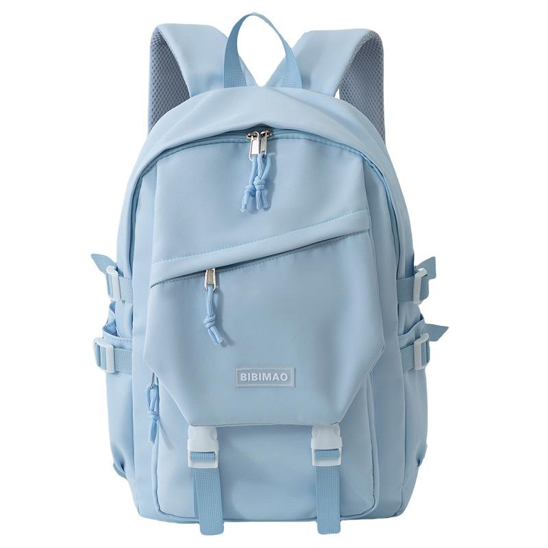 Schoolbag Large capacity junior high school student schoolbag Korean version Mori Harajuku light backpack versatile solid color tooling bag 1011