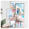 Greek Island Travel Poster Minimalist Wall Art Canvas Painting Summer Greece Prints Mamma Mia College Dorm Decor Santorini