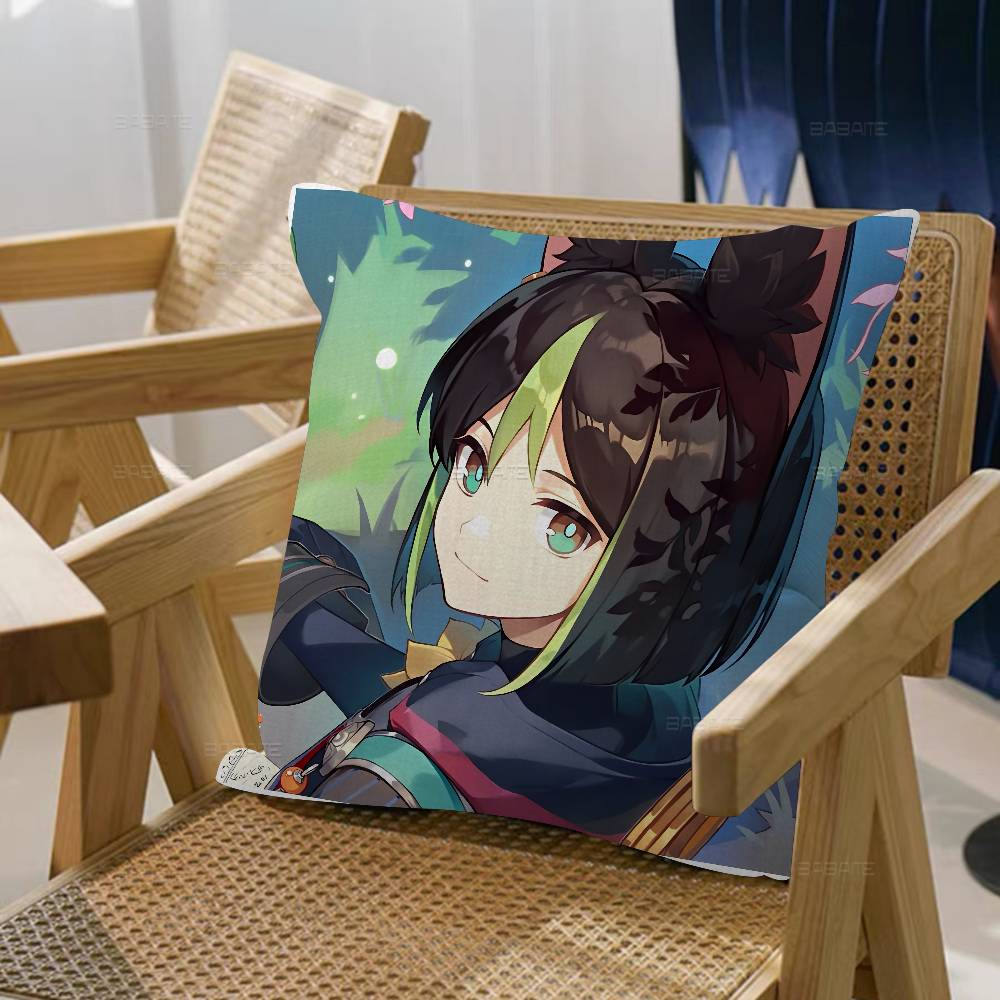 Tighnari Genshin Impact Cushion Cover Pillowcase Upholstery Sofa Throw Pillow Home Decor Pillowcas