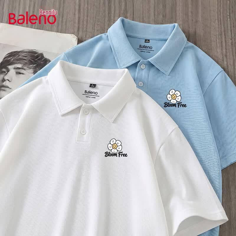 

Baleno Men s Summer Waffle Knit Short Sleeve Polo Shirt 3XL
