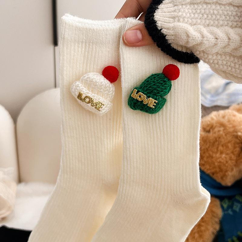 Weihnachten Damen Niedliche Gestrickte Woll Mittelwaden Socken - Empfohlener Winterstil