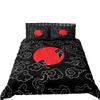 Japanese Style Print Bedding Set Luxury 3D Samurai Bedding Sunset Duvet Cover Sunset Scenery Polyester Duvet Cover Men Black Red
