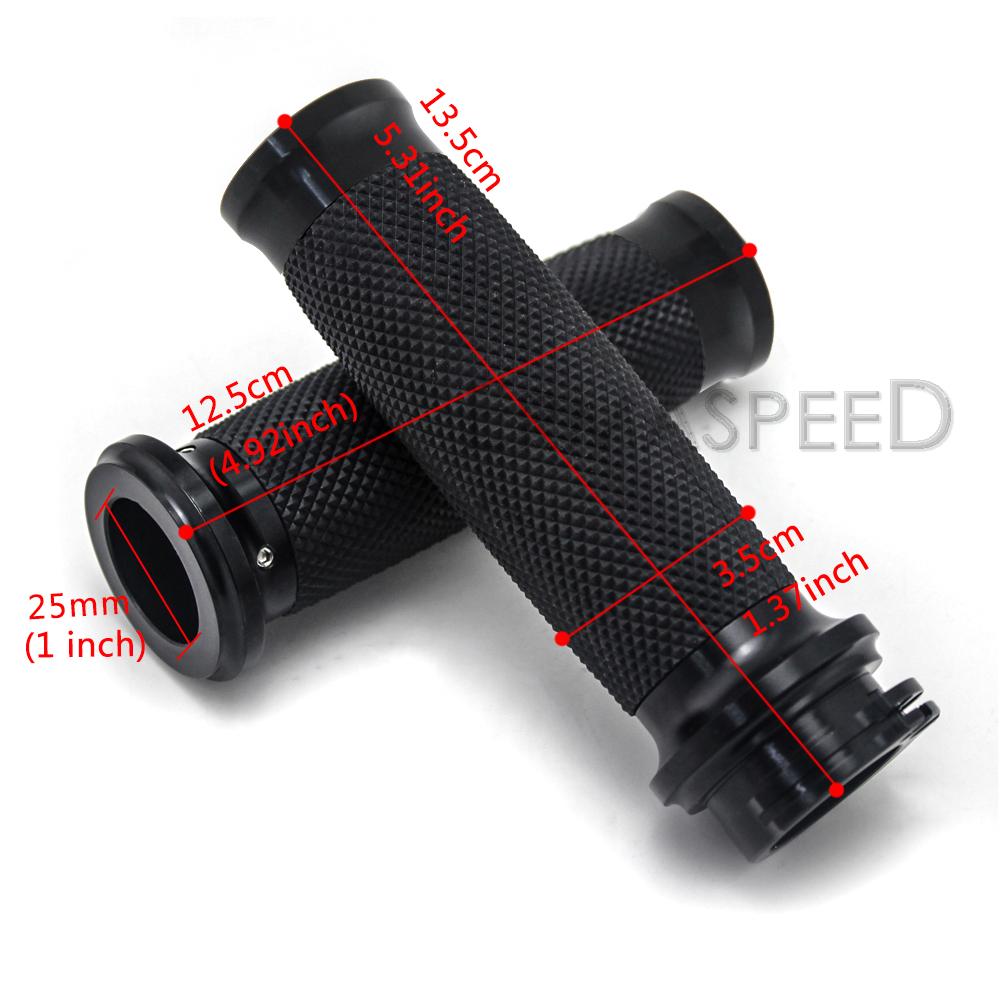 1 pár 25mm rukojetí pro motocykly CNC hliníkové pryžové rukojeti pro skútry, sportovní motocykly, motocykly