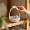 Rabbit Ceramic Storage Basket Compact for Shelf