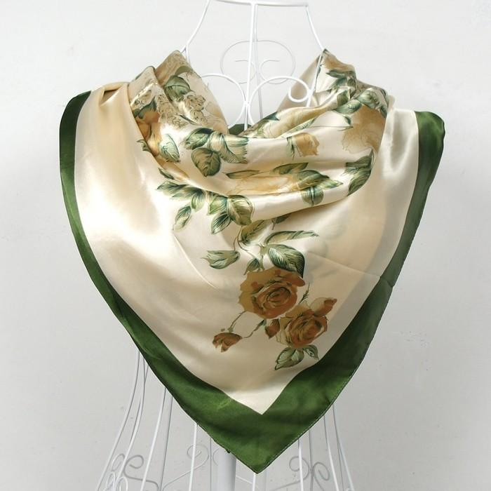 Ladies Square Scarves Printed New Fashion Unisex Apparel Accessories Women Black White Dot Silk Scarf 90*90cm Scarves Wraps