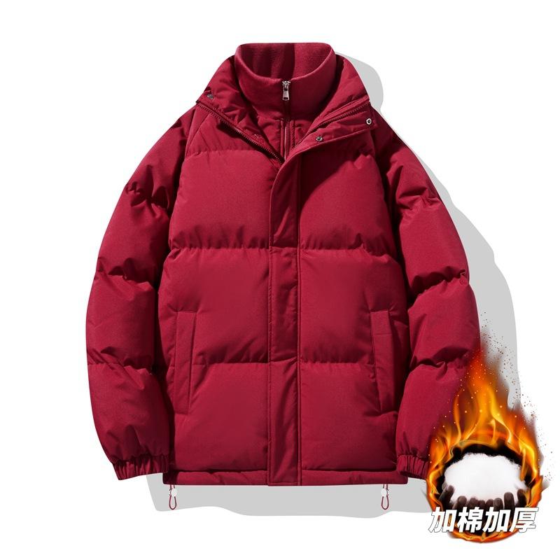 

Мужская хлопковая одежда зимняя утолщенная стойка воротник универсальная сумка хлопковая одежда пара с одинаковой теплой и повседневной курткой из двух частей 3XL