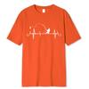 Cotton Oversize Tee Fishing Heartbeat Novelty Funny T Shirt Hip Hop Tshirt Streetwear T-Shirt Harajuku Shirt Shirt Male