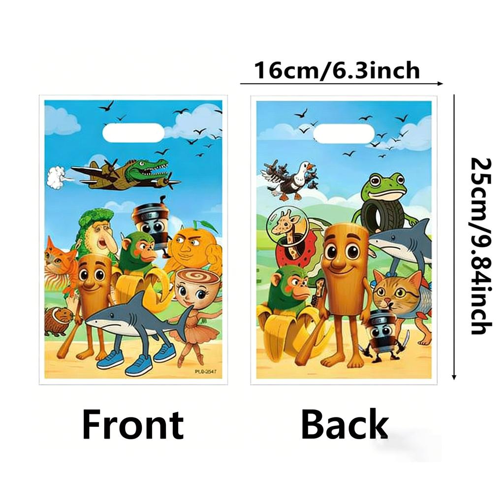 30/10Pcs Tung Sahur Tralalo Gift Bag Talian Brainrot Candy Bags Kids Boys Favors Birthday Loot Baby Showe Decoration Kid Friendly Entertaining Fun