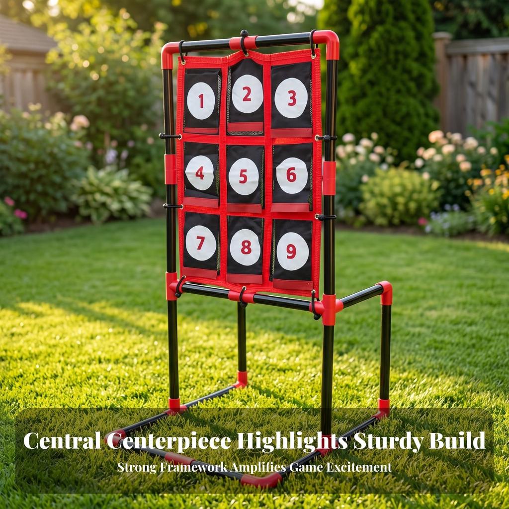 Target Throwing Game with Storage Bag Outdoor Set Foldable for School