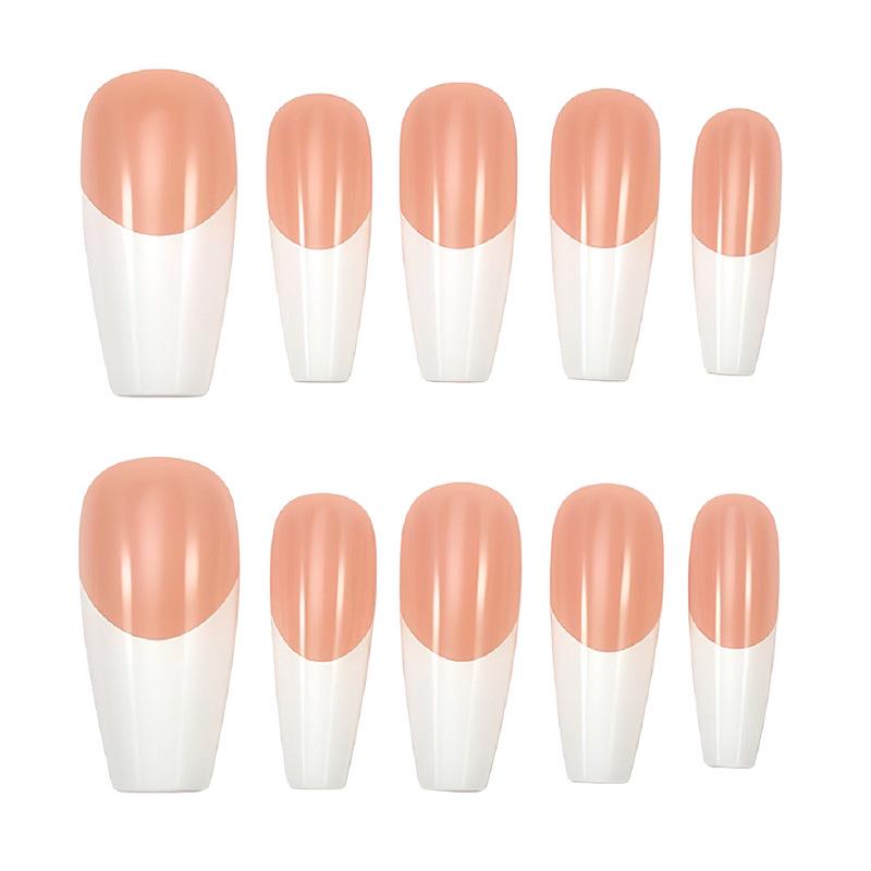 High-Grade White French Manicure Tips - Removable Handmade Wearable Nail Stickers