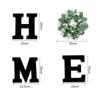 Holz Home Buchstaben Wandbehang Heimschild mit künstlicher Eukalyptusdekoration für Wohnzimmer Haus