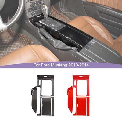 Araba Vites Kolu Bardak Tutucu Panel Dekorasyon Kapağı Çıkartmaları Ford Mustang 2010-2014 ABS İç Aksesuarlar İçin Uygun