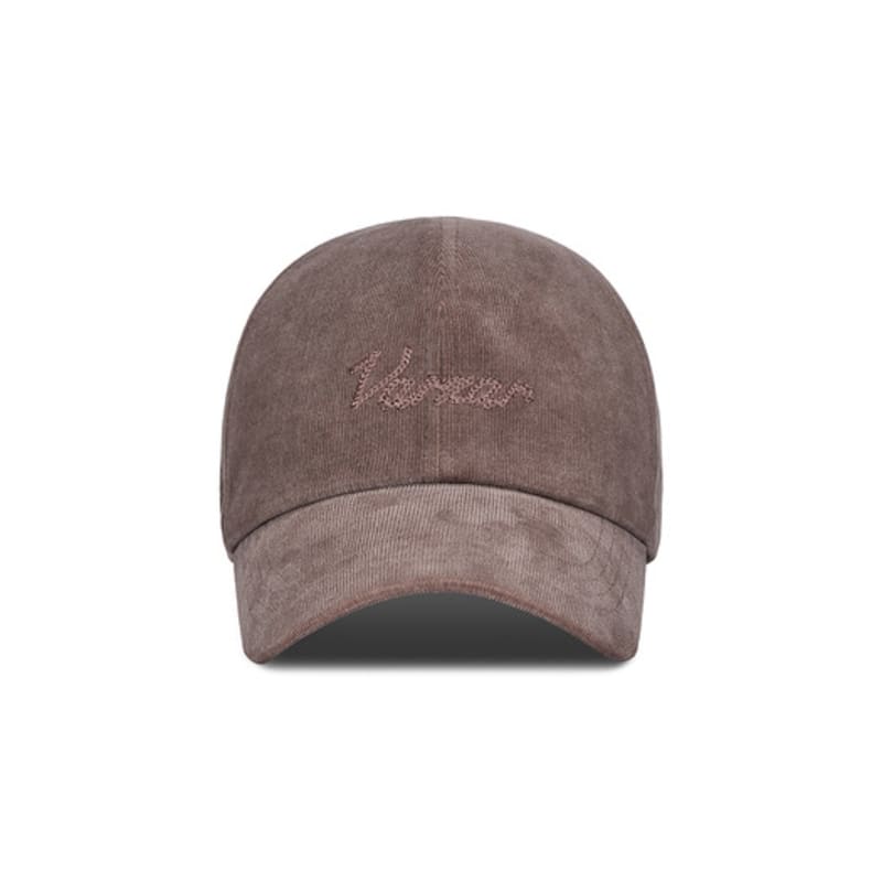VARZAR Chain Logo Corduroy OG Fit Ball Cap Brown