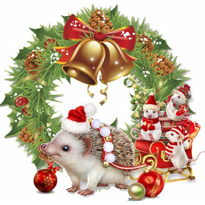 

Зимовий алмазний живопис 5d Різдво Повна кругла алмазна вишивка Стразами Картинки Вишивка хрестиком Стрази Нове надходження Домашній декор Full Round 40x50CM