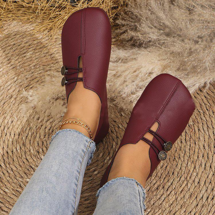 Pantofi plati de dama de moda casual cu cap rotund lejer Lejer Confortabil