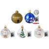 60cm Outdoor Christmas Inflatable Decorated Ball PVC Giant Big Large Balls Xmas Tree Decorations Toy Ball With Light Ornament