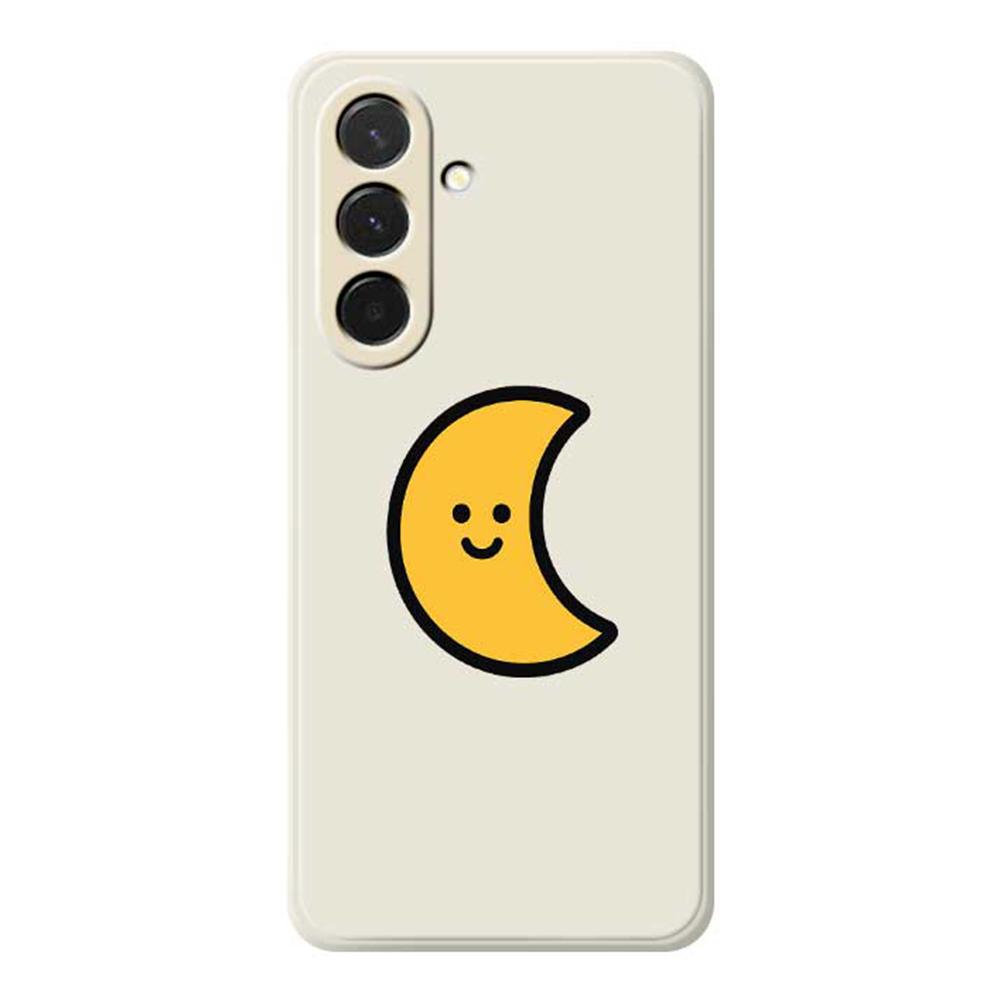 For Samsung Galaxy A36 5G Case Yellow Moon Pattern Printing Straight Edge TPU Phone Back Cover