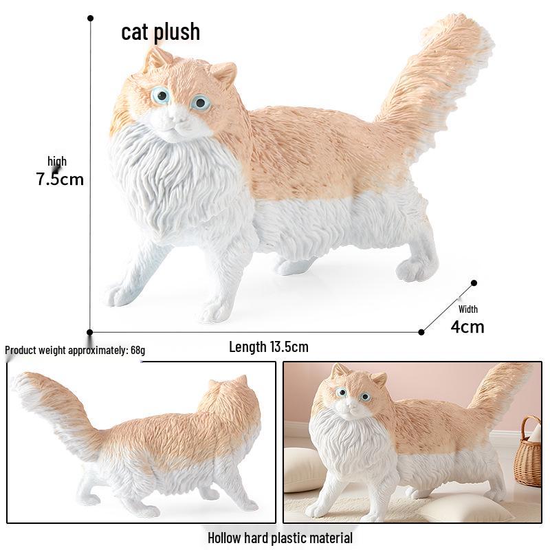 Realistic Exotic Orange Tabby Cat Heart Model Ornament