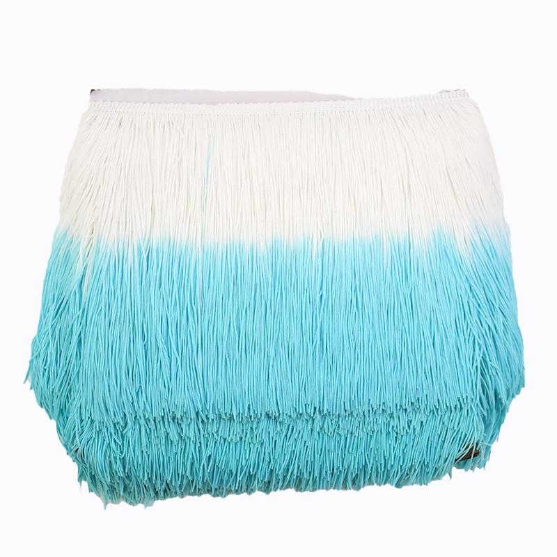 Meetee 2/3/5M 20cm Coloured Fringe Tassel Clothing Curtain Lace Trim Webbing Ribbons for Sewing Latin Dress Fabric Accessories
