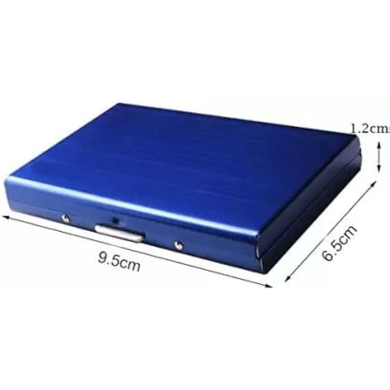 

Stealodeal Blue Metal Water-Resistant Stainless Steel Debit/Credit Business ATM 6 (Unisex) Card Holder (Set of 1, Blue) синій